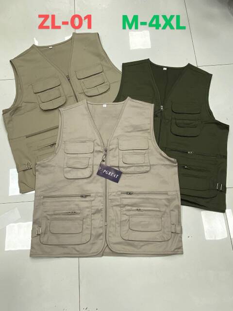  Kamizelka Cienka męskie  ZL-01 Mix kolor M-4XL 1