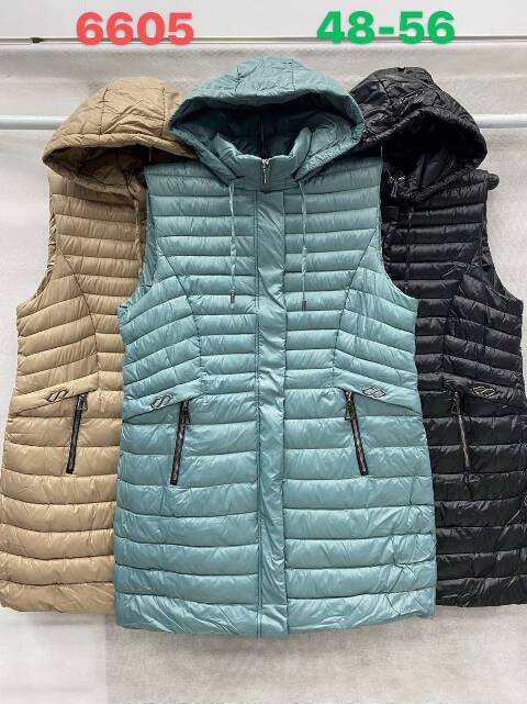  Kamizelka Cienka Damskie 6605 1 kolor 48-56 1