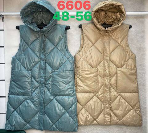  Kamizelka Cienka Damskie 6606 1 kolor 48-56 1