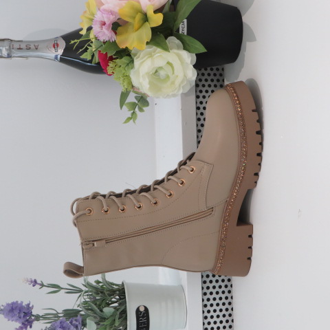 Botki Damskie  9577 KHAKI 36-41 1