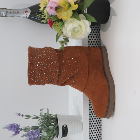 Botki Damskie  R605 CAMEL 36-41