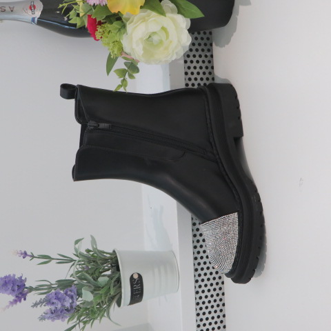 Botki Damskie 5182-6A BLACK/SILVER 36-41 1