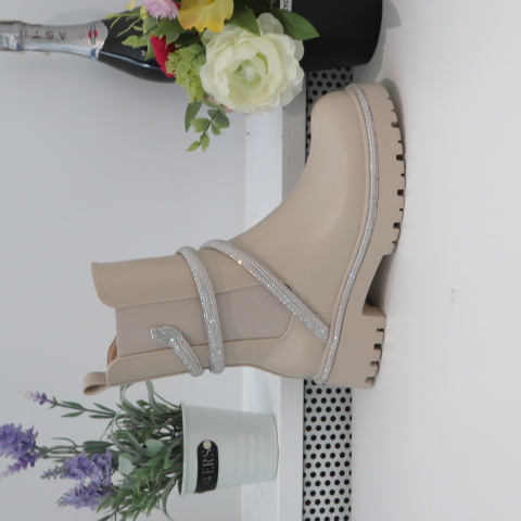 Botki Damskie 52017 BEIGE 36-41