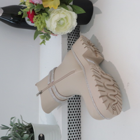 Botki Damskie 52017 BEIGE 36-41 2