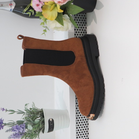 Botki Damskie RXJ218 CAMEL 36-41