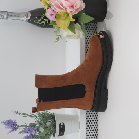 Botki Damskie RXJ218 CAMEL 36-41 1