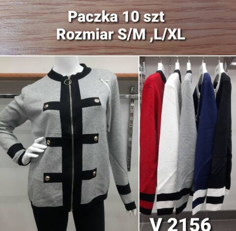 Kardigan damskie V2156 Mix kolor S/M-L/XL