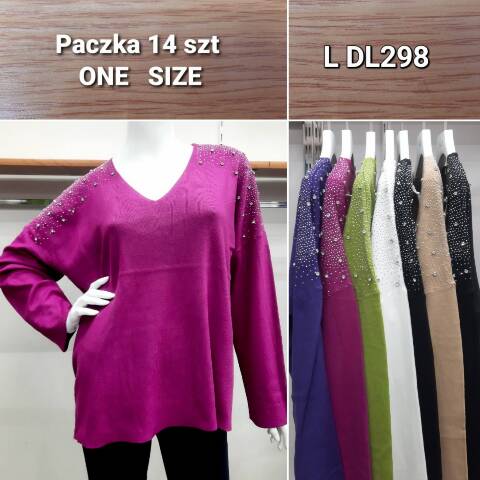 Sweter damskie DL298 Mix kolor Standard