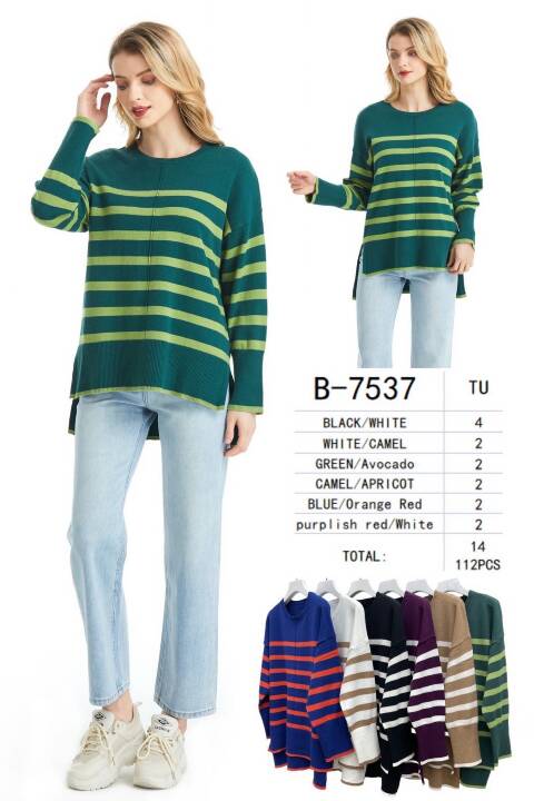 Sweter damskie B7537 Mix kolor Standard