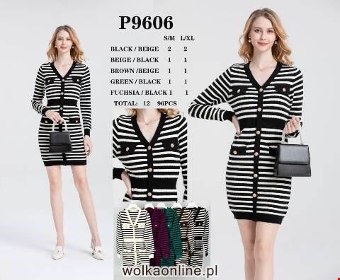 Sukienka damskie P9606 Mix kolor S/M-L/XL