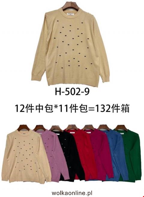 Sweter damskie H-502-9 Mix kolor Standard