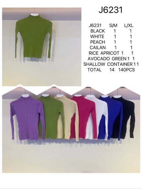 Sweter damskie J6231 Mix kolor S/M-L/XL