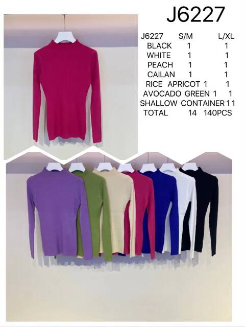 Sweter damskie J6227 Mix kolor S/M-L/XL 1