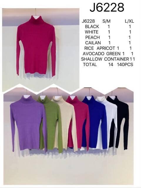 Sweter damskie J6228 Mix kolor S/M-L/XL 1