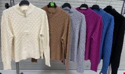 Sweter damskie 6434 Mix kolor Standard