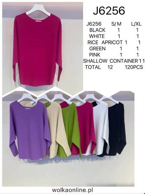 Sweter damskie J6256 Mix kolor S/M-L/XL