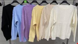 Sweter damskie 6440 Mix kolor Standard