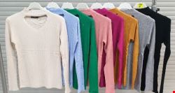 Sweter damskie 6451 Mix kolor Standard
