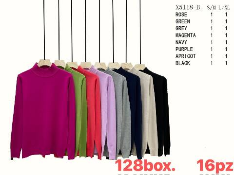 Sweter damskie X5118-B Mix kolor S/M-L/XL
