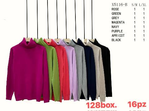 Sweter damskie X5116-B Mix kolor S/M-L/XL 1
