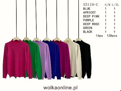 Sweter damskie X5118-C Mix kolor S/M-L/XL