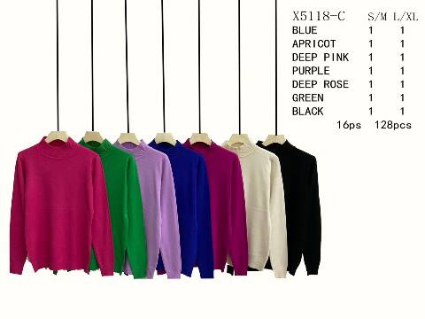 Sweter damskie X5118-C Mix kolor S/M-L/XL 1
