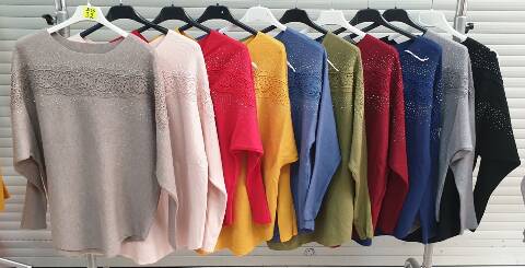 Sweter damskie 6483 Mix kolor Standard