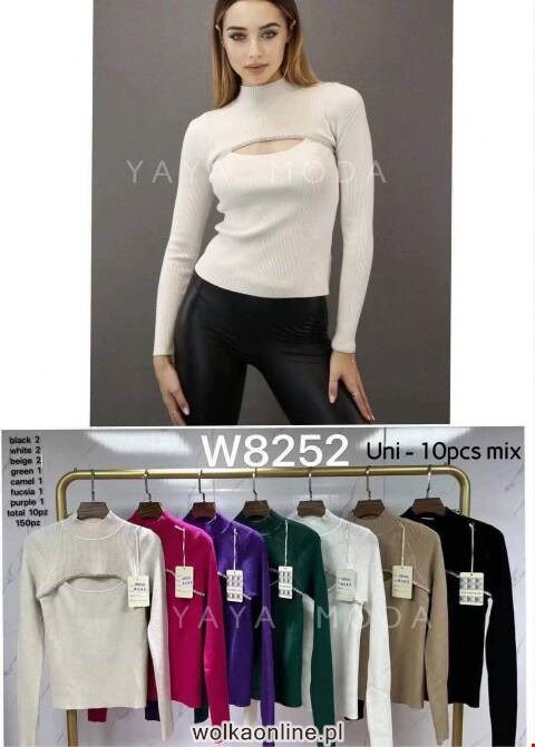 Sweter damskie W8252 Mix kolor Standard
