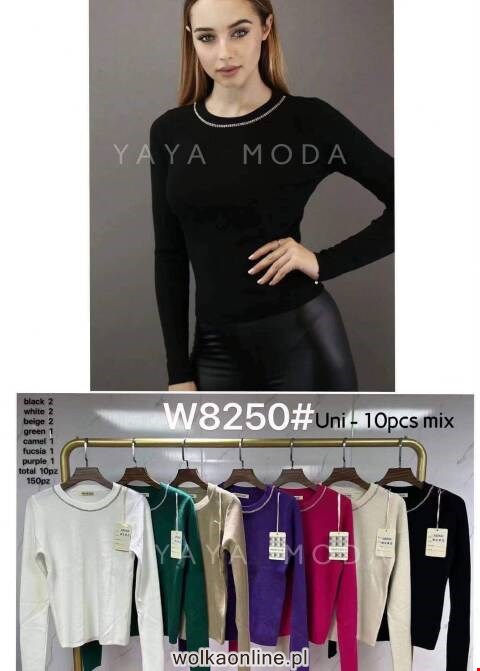 Sweter damskie W8250 Mix kolor Standard