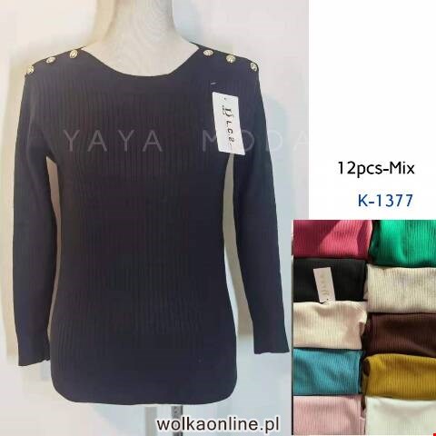 Sweter damskie K-1377 Mix kolor Standard