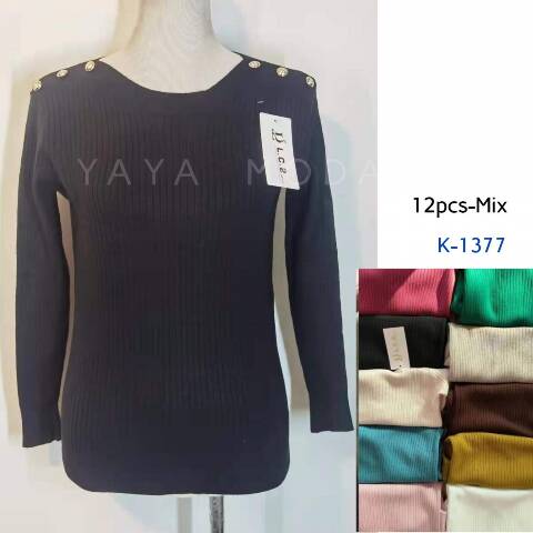 Sweter damskie K-1377 Mix kolor Standard 1