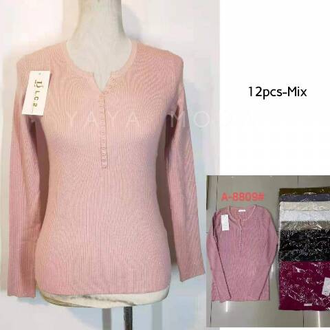 Sweter damskie A-8809 Mix kolor Standard