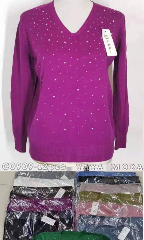 Sweter damskie C0909 Mix kolor Standard