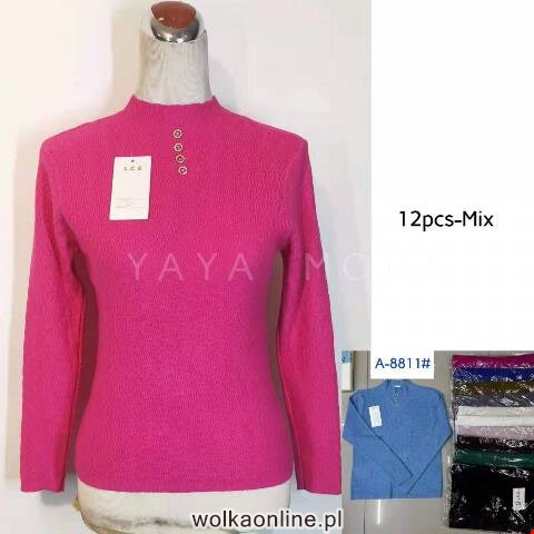 Sweter damskie A-8811 Mix kolor Standard