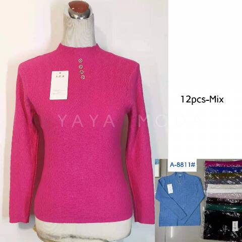 Sweter damskie A-8811 Mix kolor Standard 1