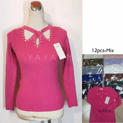 Sweter damskie A-8816 Mix kolor Standard 1