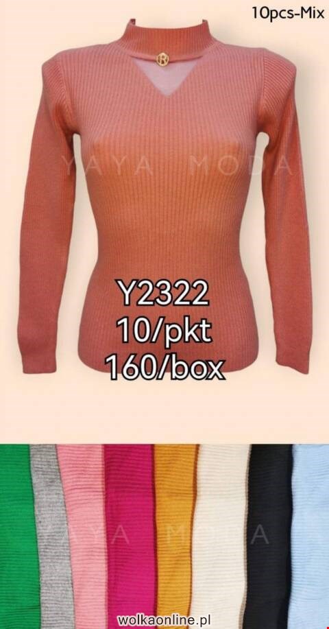 Sweter damskie A2322 Mix kolor Standard