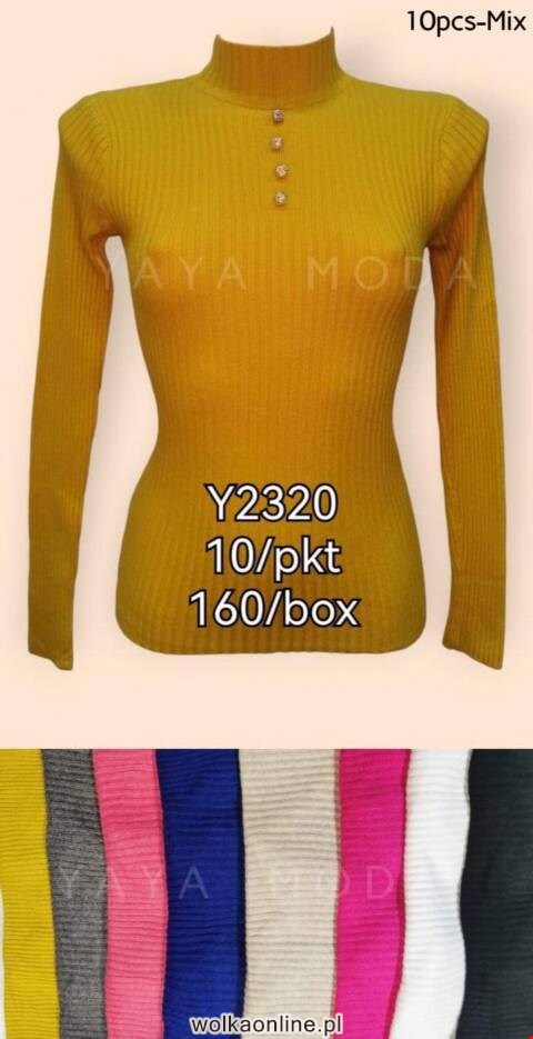 Sweter damskie A2320 Mix kolor Standard