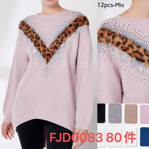 Sweter damskie FJD0082 Mix kolor Standard 1