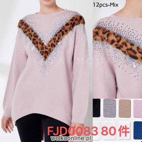 Sweter damskie FJD0082 Mix kolor Standard
