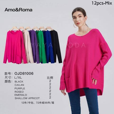 Sweter damskie OJD81006 Mix kolor Standard