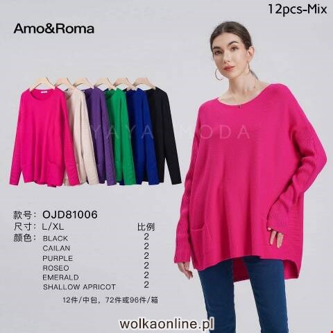 Sweter damskie OJD81006 Mix kolor Standard