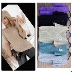 Sweter damskie 7539 Mix kolor Standard (Towar Włoskie)