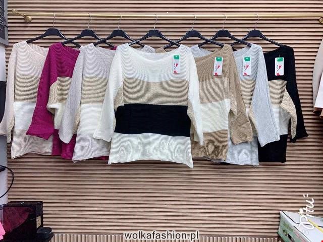 Sweter damskie 7540 Mix kolor Standard (Towar Włoskie)