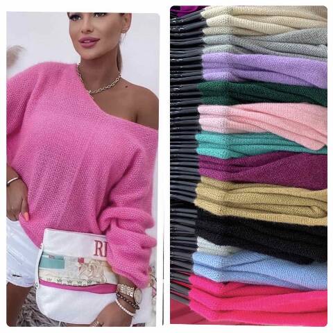 Sweter damskie 7543 Mix kolor Standard (Towar Włoskie) 1