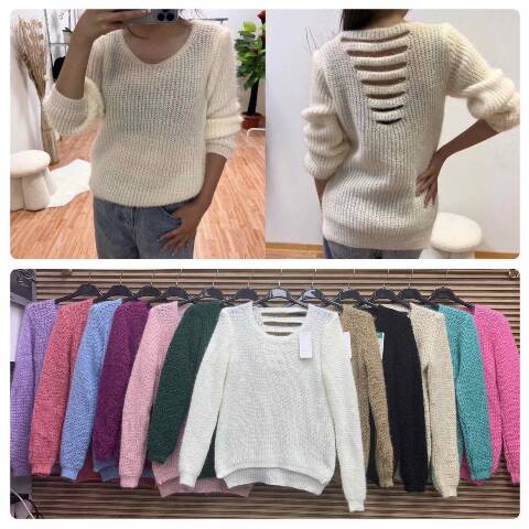 Sweter damskie 7545 Mix kolor Standard (Towar Włoskie)