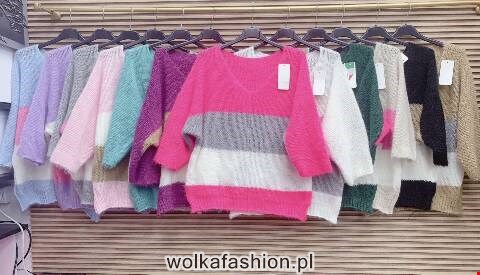 Sweter damskie 7546 Mix kolor Standard (Towar Włoskie)