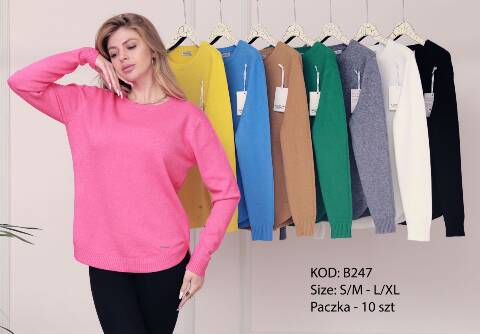 Sweter damskie B247 Mix kolor S/M-L/XL