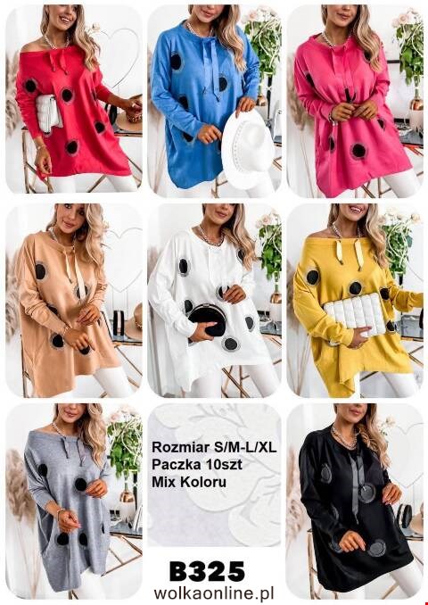 Sweter damskie B325 Mix kolor S/M-L/XL