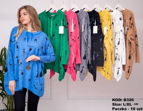 Sweter damskie B326 Mix kolor S/M-L/XL 1
